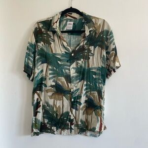 Zara Short Sleeve button up Shirt